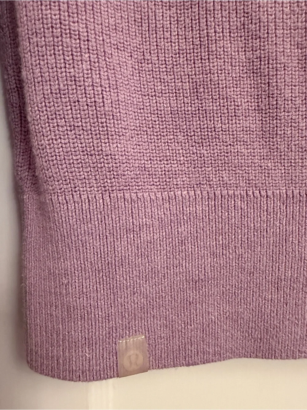 lululemon athletica Lilac V-Collar Knit Pullover Wool Blend